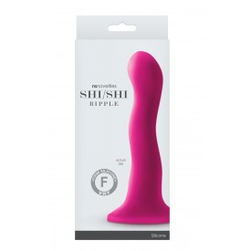 Розовый волнистый фаллоимитатор Shi/Shi Ripple 6" Dildo - 19 см.