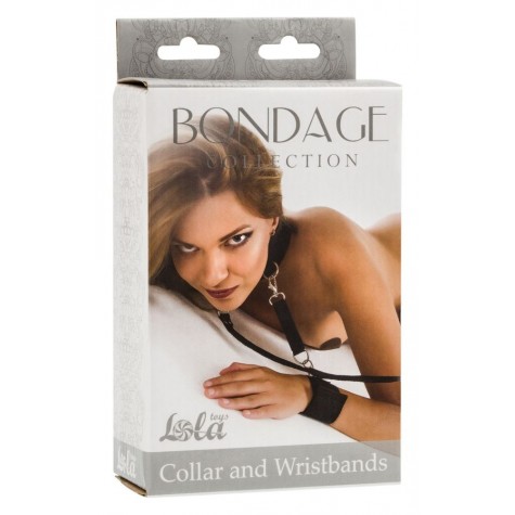 Ошейник с наручниками Bondage Collection Collar and Wristbands Plus Size