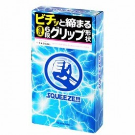 Презервативы Sagami Squeeze волнистой формы - 10 шт.