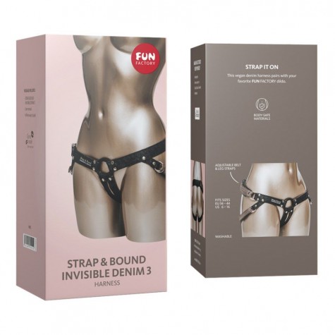 Джинсовые трусики для страпона Strap&Bound Invisible Demin 3