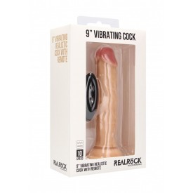 Телесный вибратор-реалистик Vibrating Realistic Cock 9" - 23,5 см.